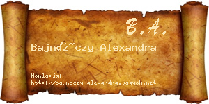 Bajnóczy Alexandra névjegykártya